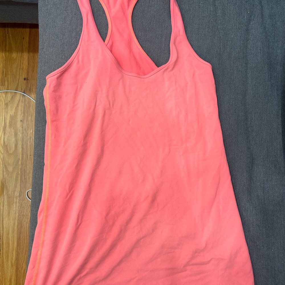 Lululemon Running tank - bright pink/coral color